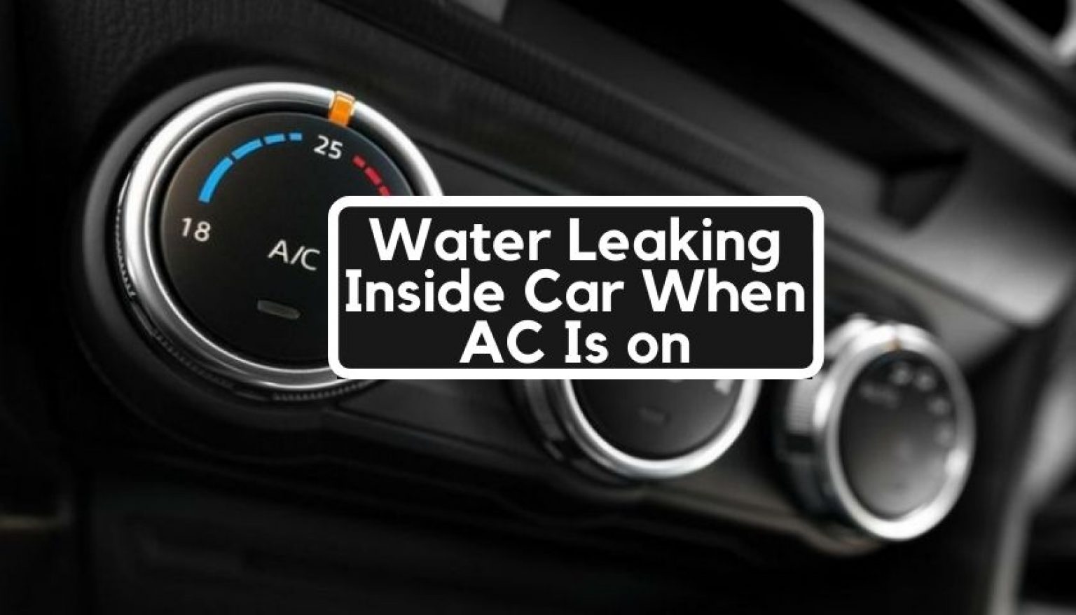 Water Leaking Inside Car Drivers Side